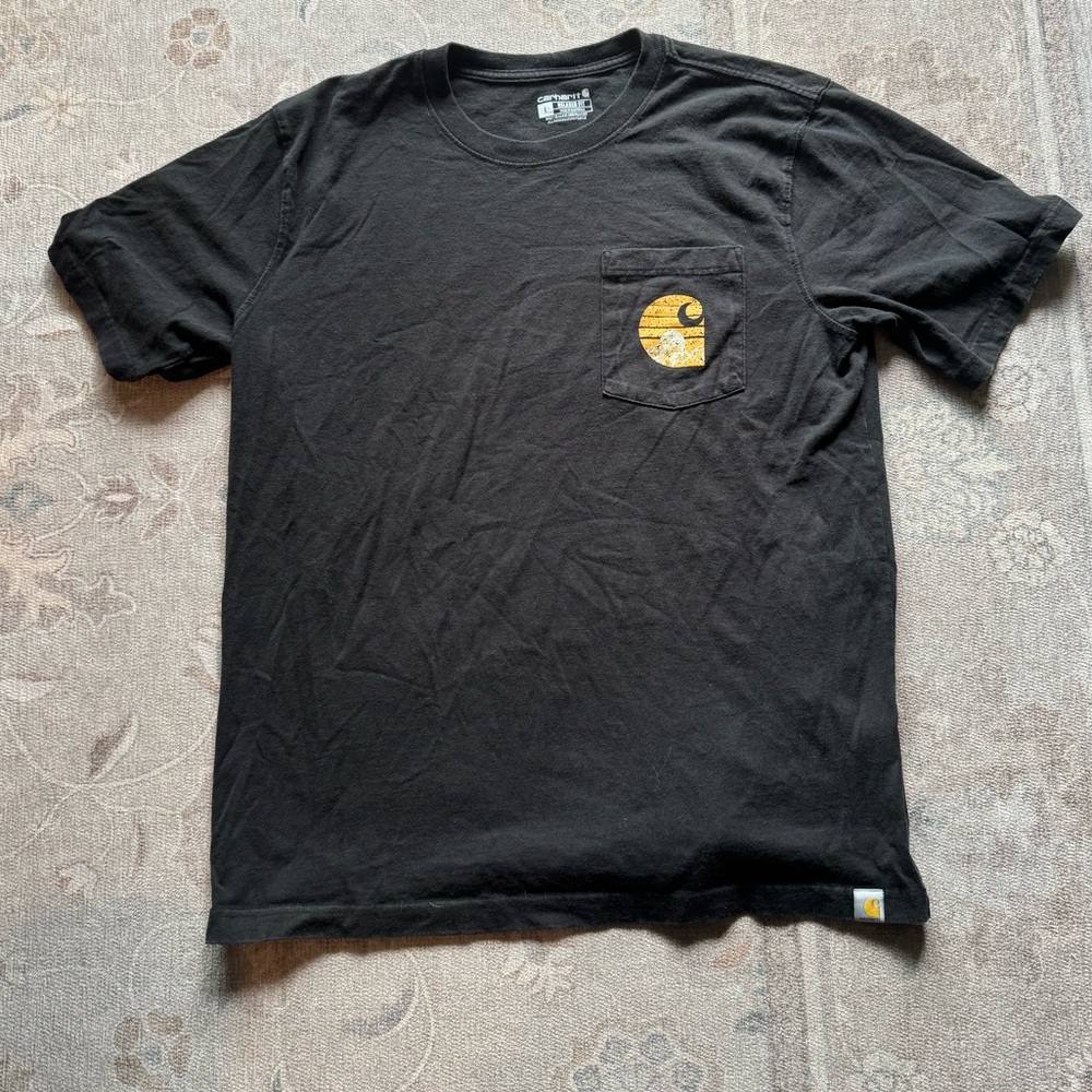 Mens carhartt black t shirt large